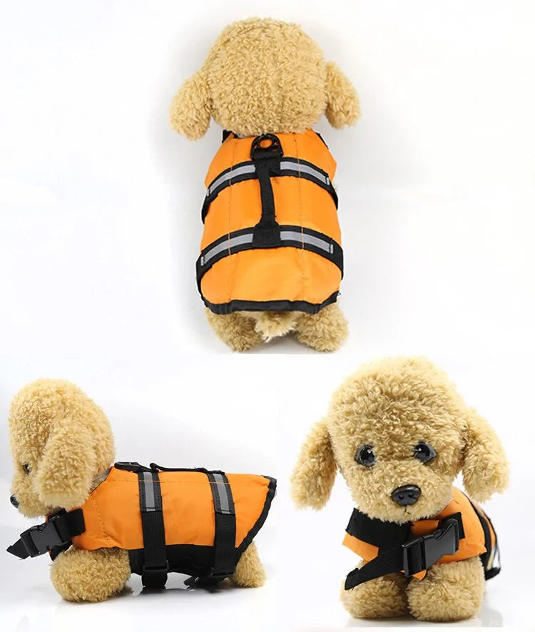 Dog Life Jacket Safety Vest Flotation Swimming ๐