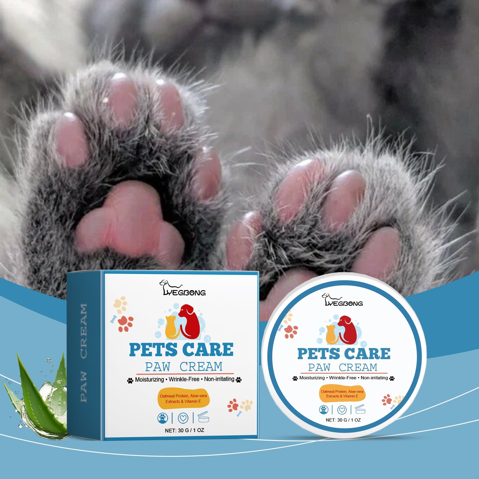 Pet Paw Care Cream For Dogs And Cats Deep Moisturizing Foot Care Cream For Soles And Pads - Purrfect Pet Kingdom