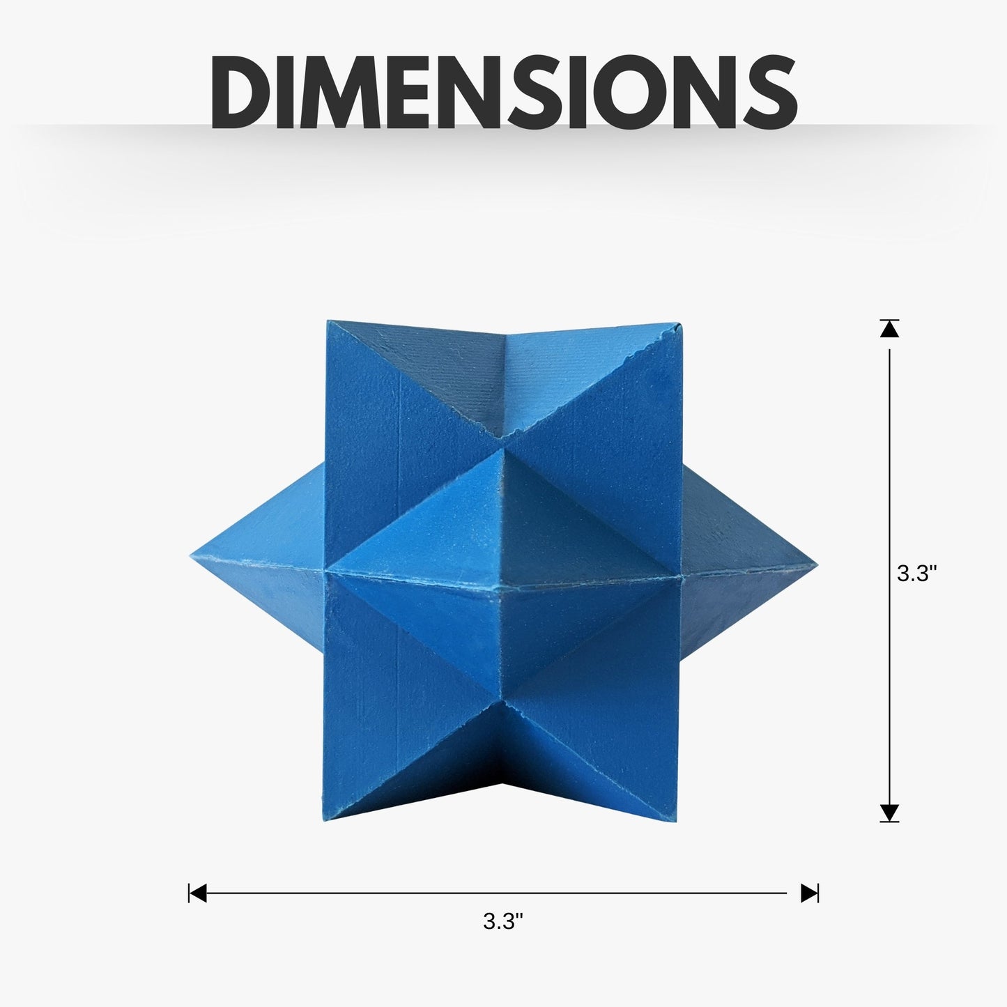 Dog Toy Blue Star Natural Rubber Durable Chew