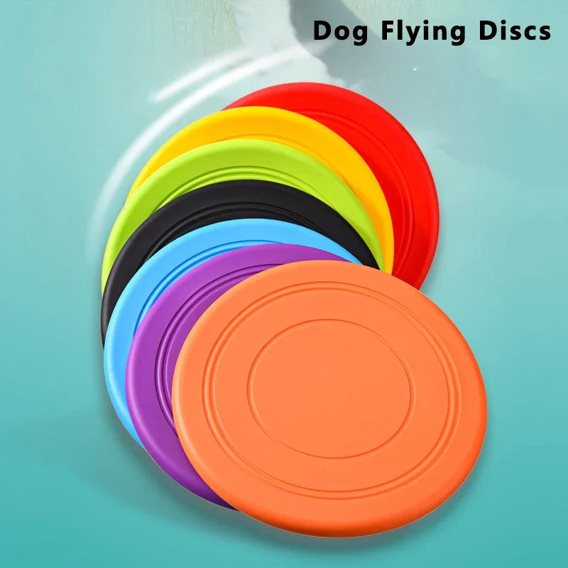 1pcs Funny Silicone Flying Saucer Dog Cat Toy Dog Game Flying Discs Resistant Chew Puppy Training Interactive Pet Supplies