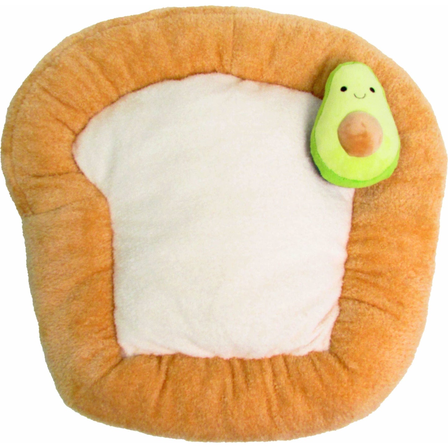 Toast Pet Bed with Avocado Toy