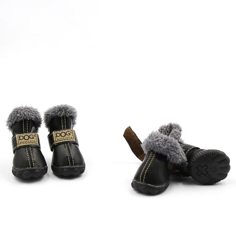 Dog Snow Boots Waterproof Fleece Lined Warm Winter 🥾