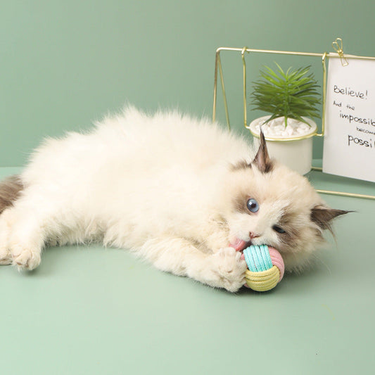 Handmade Cat Hair Ball Plush Cotton Ball To Relieve Boredom