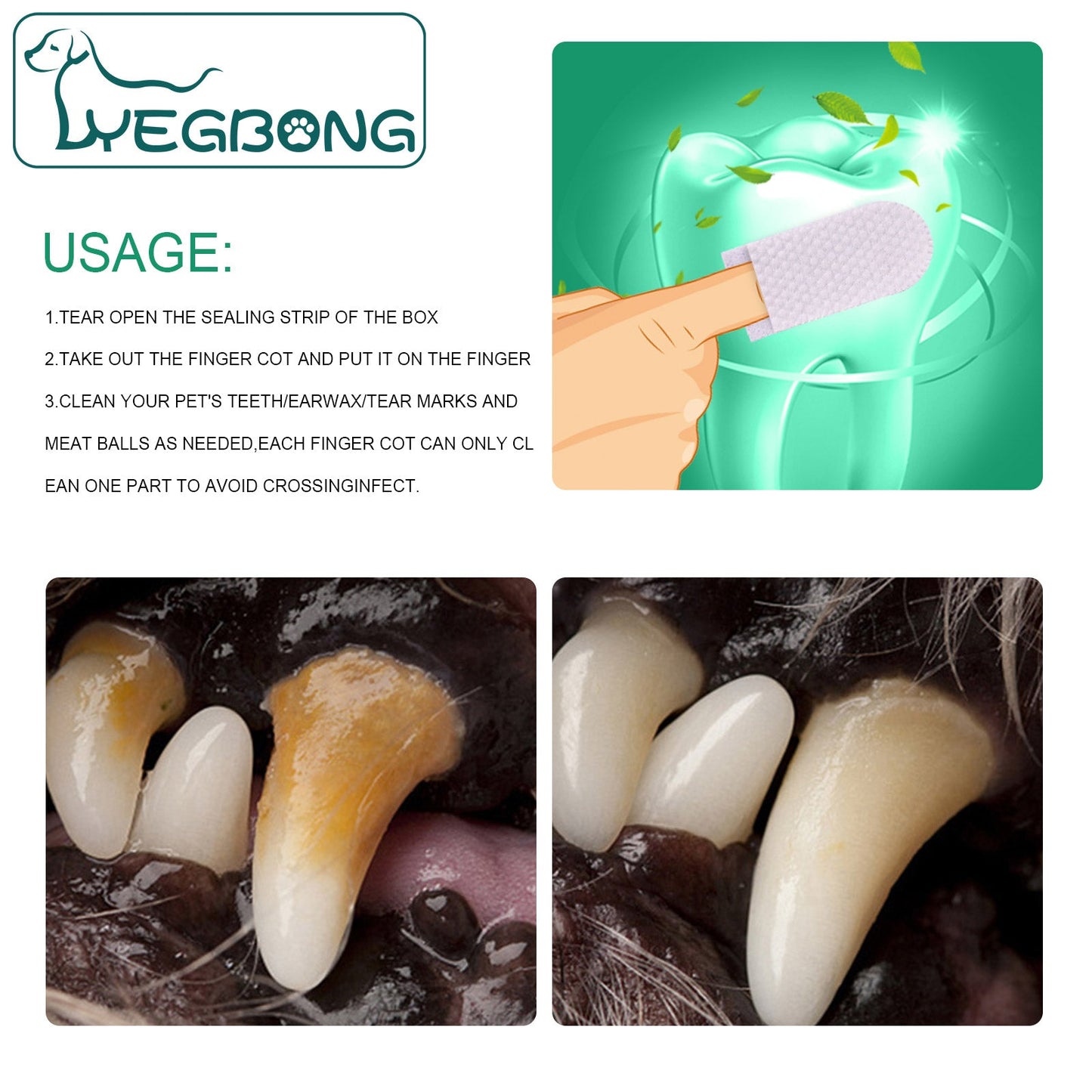 Premium Soft Silicone Finger Toothbrush for Pet Dental Care