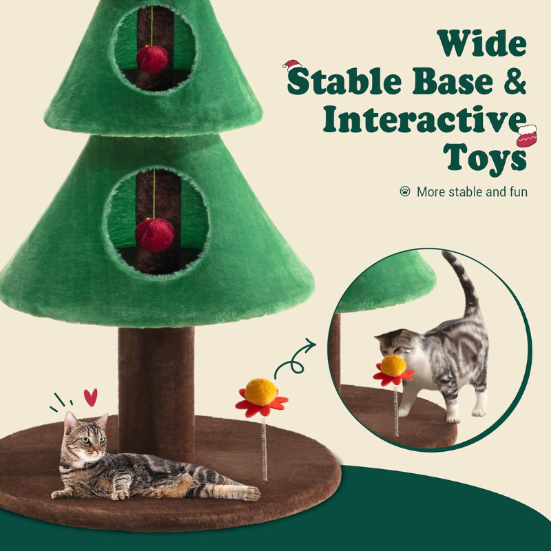 Allewie 63″ Cat Tower – Carpet Cat Tower & Scratcher Tower for Cats - WTN Essentials
