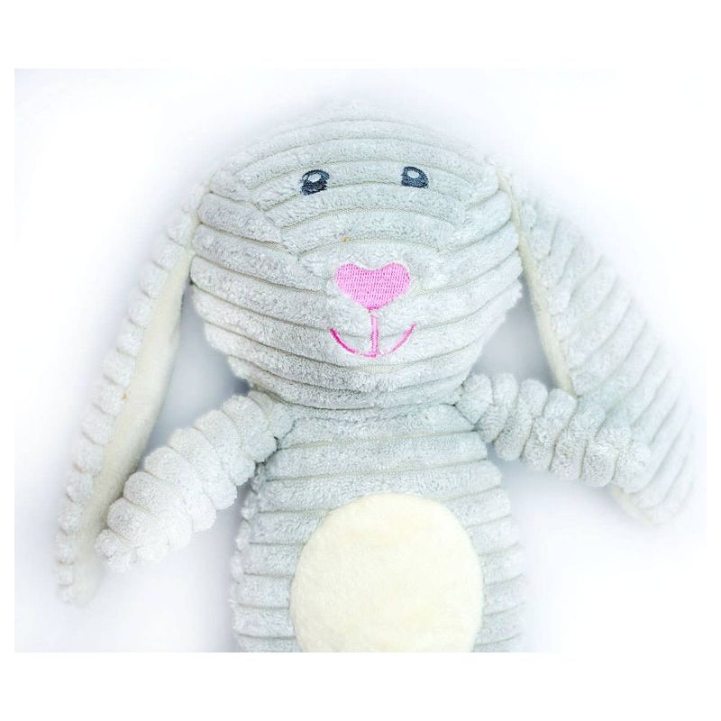 ThoozyPet Tuff & Cuddly Grey Bunny Squeaky Plush Dog Toy - 12.5"