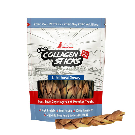 Dog Treats All-Natural Braided Collagen Stick Treats Essenti - detail product image for dog treats
