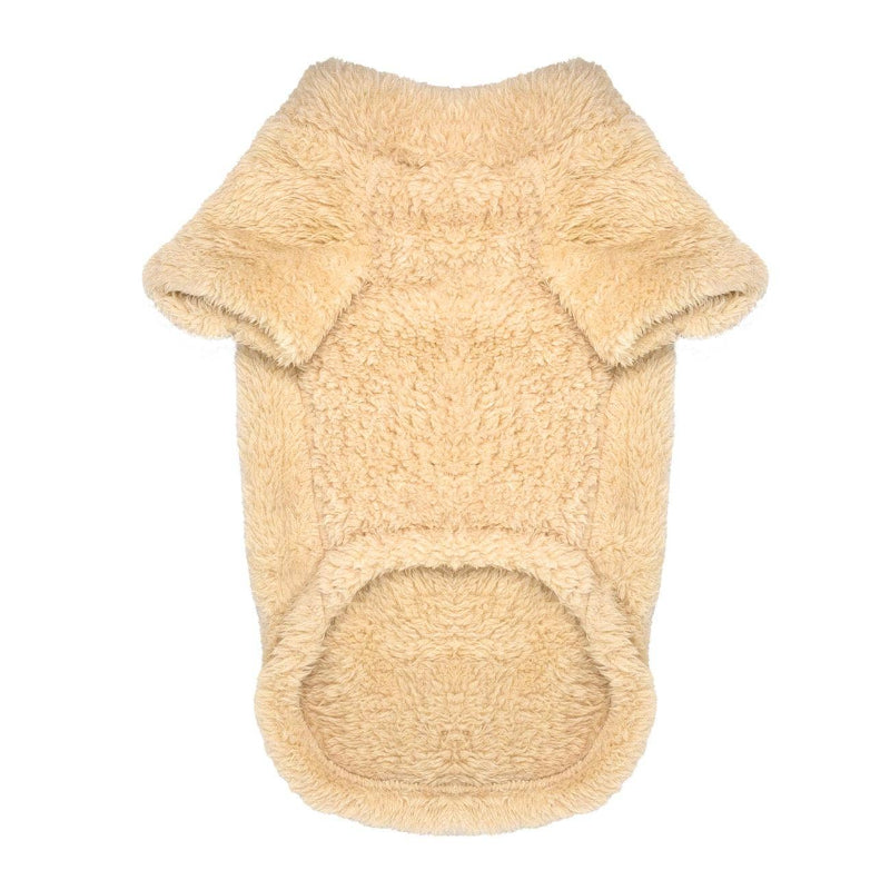 Cream Soft Plush Warm Dog Pullover