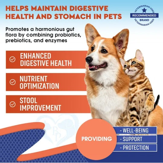 Pet Probiotics - Digestive Enzymes & Prebiotics for Dogs