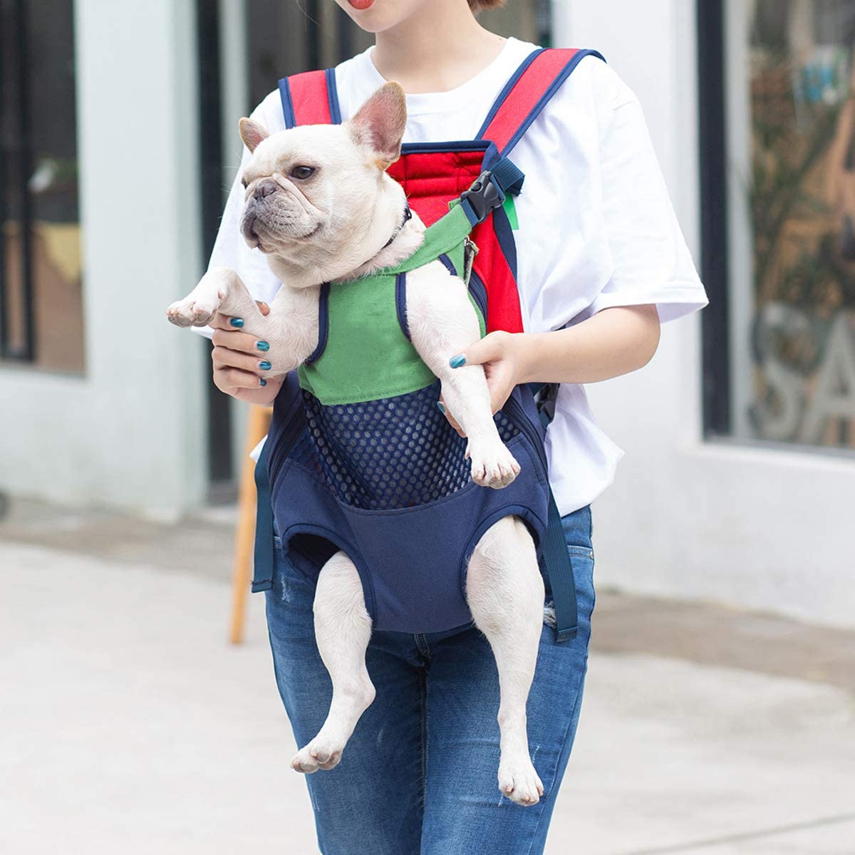 Pet Carrier Backpack Front Cat Dog Travel Hands Free ๐