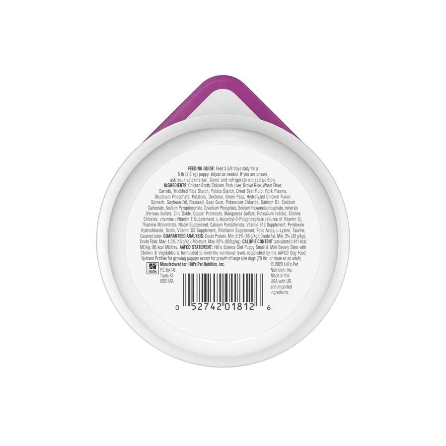 Hill's Science Diet Adult Small & Mini Canned Dog Food, Savory Stew Beef & Vegetables (3.5oz) - Hill's Science Diet Dog Food - The Family Pet