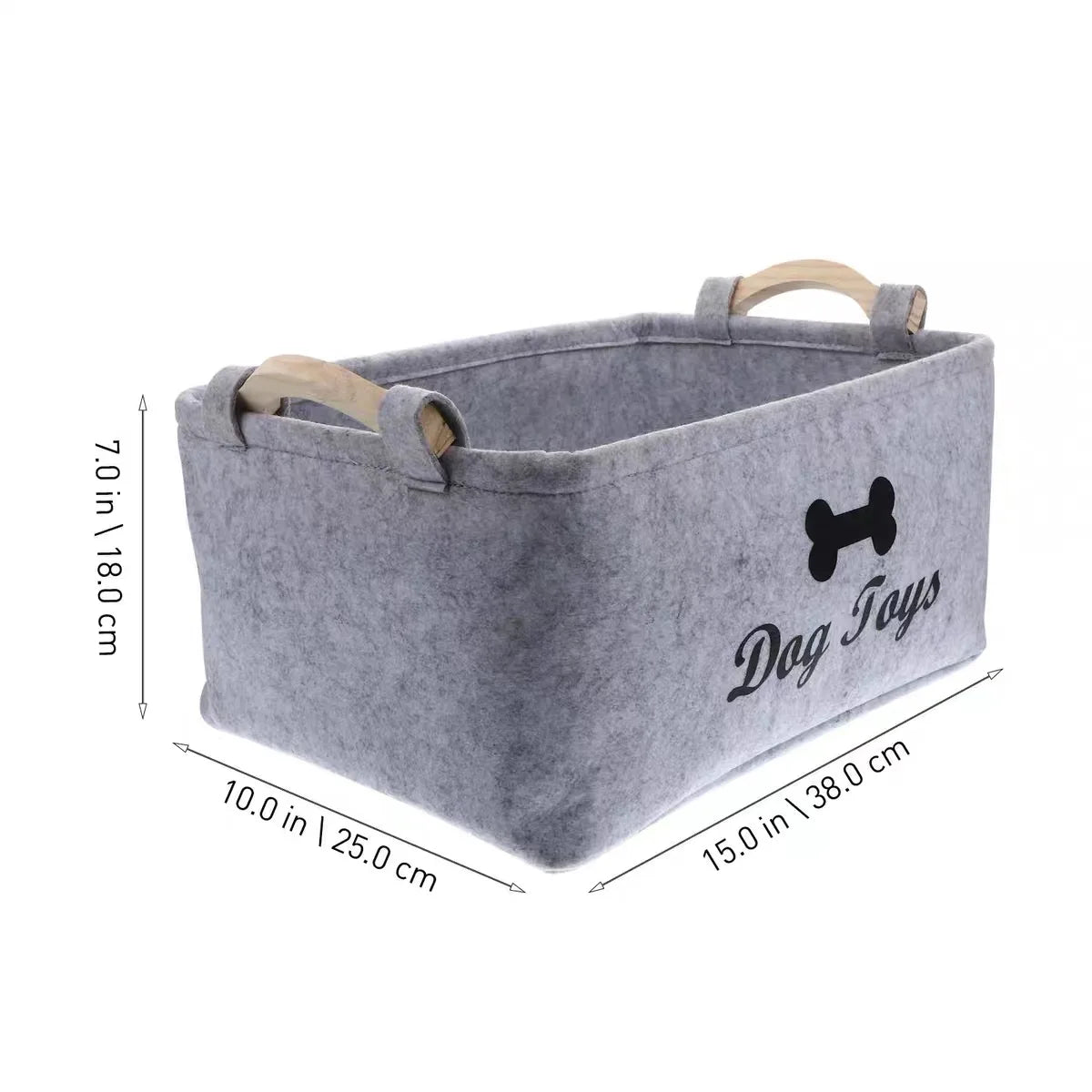 Premium Felt Pet Toy Storage Box - Stylish Organization System 🧸