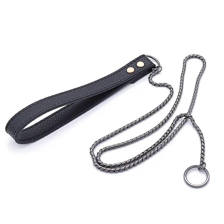 Rocky Chain Leash Black: One Size