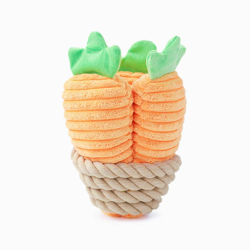 Puppy Garden Bunch of Carrots Rope Plush Dog Toy