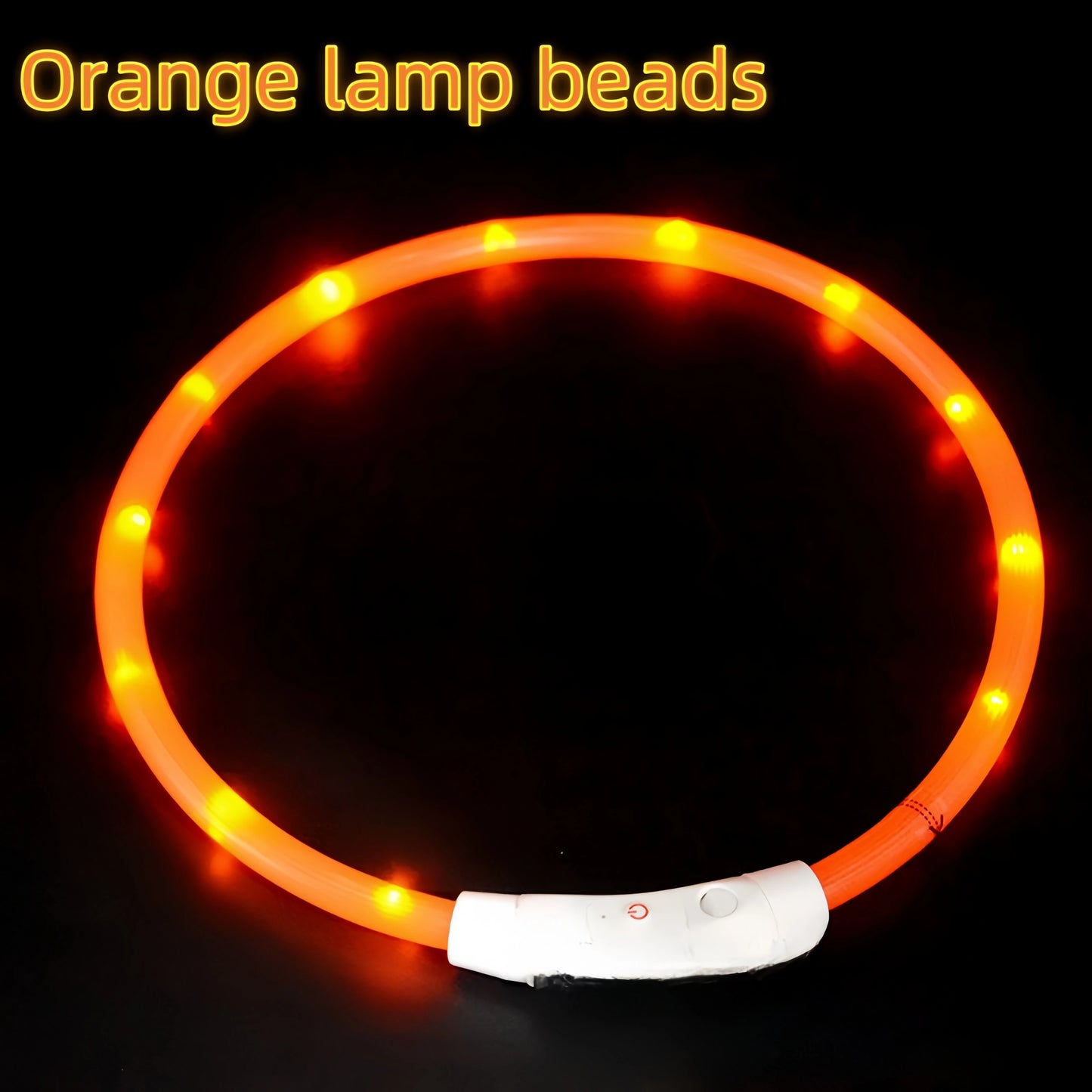 40/50/70cm Led Dog Collar USB Rechargeable Pet Dog Night Luminous Charge Collar Glowing Necklace Collar Safety Night Light