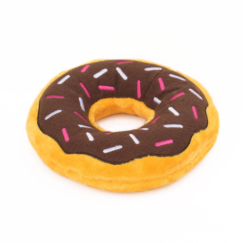 Jumbo Donutz Chocolate Sprinkles Squeaky Dog Toy