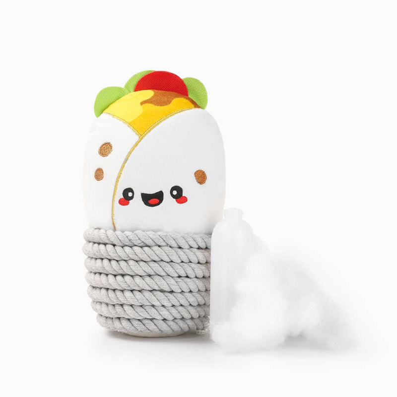 Fiesta Chewsday Burrito Rope Plush Dog Toy