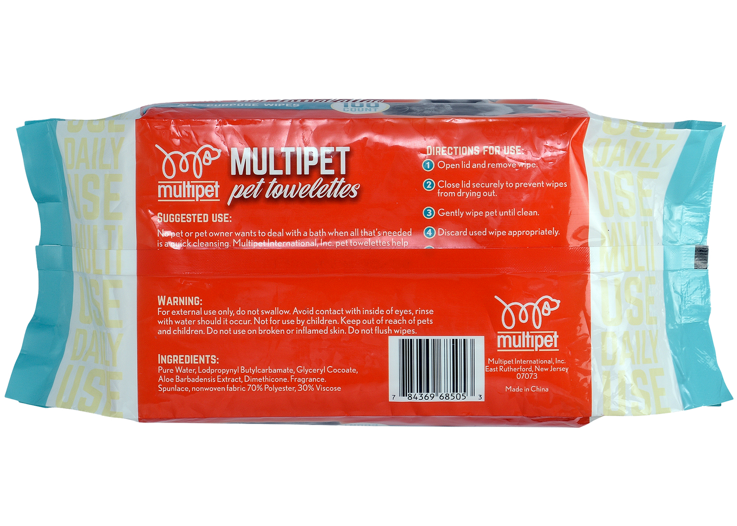 Multipet All - Purpose Wipes 100pk - Pet Wipes - The Family Pet