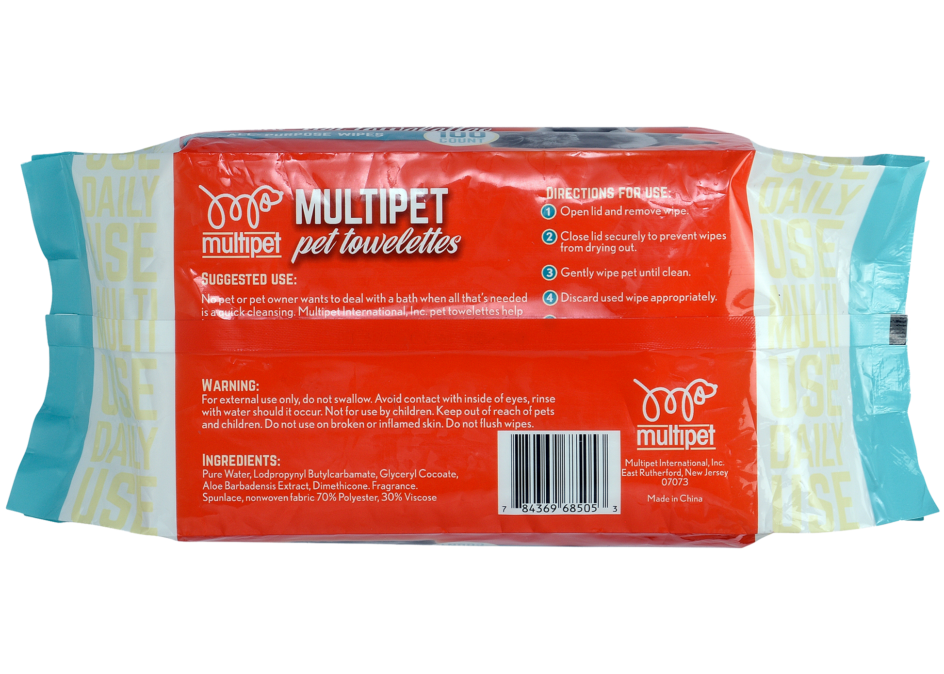 Multipet All - Purpose Wipes 100pk - Pet Wipes - The Family Pet