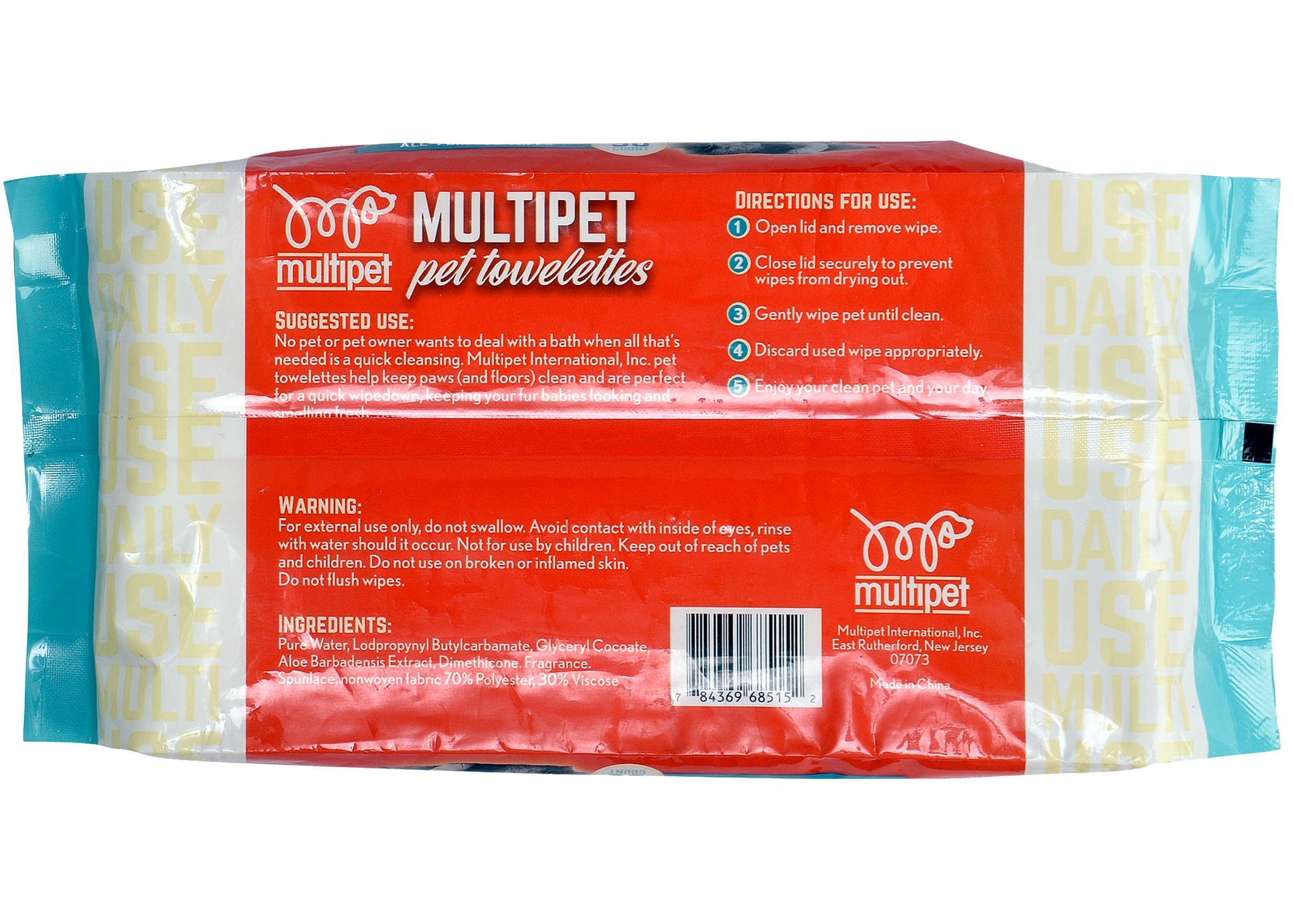 Multipet All - Purpose Wipes 50pk - Pet Wipes - The Family Pet
