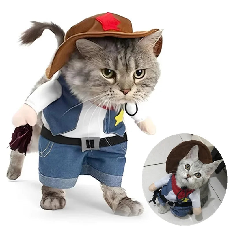 Pet Cowboy Costume - Premium Halloween Jumpsuit System 🤠