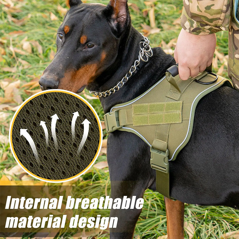 Tactical dog vest: for large dogs (German Shepherd, Golden Retriever) – training, military-style accessories. - Purrfect Pet Kingdom