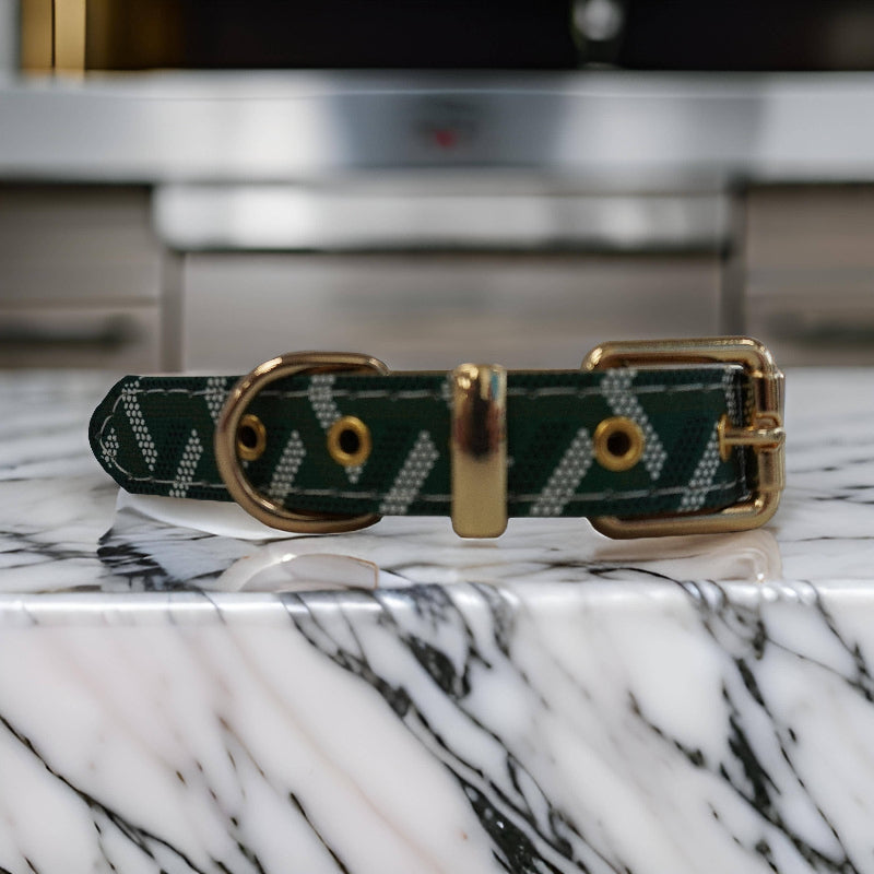 Morel Green Luxury Pet Collar