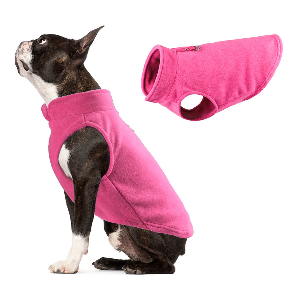 Dog clothing thickened solid color fleece pet dog supplies - Purrfect Pet Kingdom