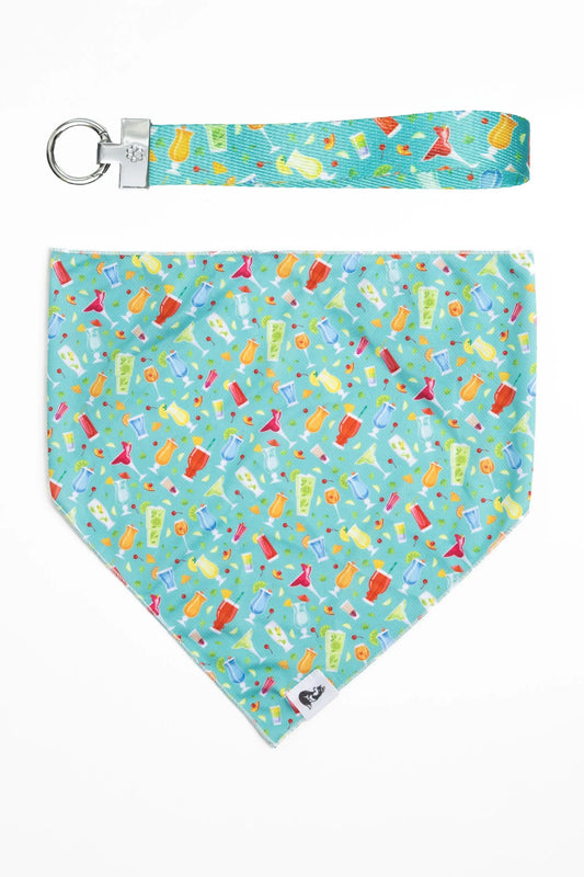 Seaside Sips Dog Bandana & Matching Keychain - Purrfect Pet Kingdom
