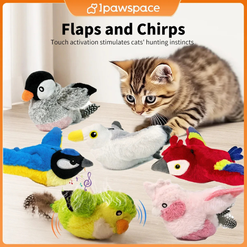 Flapping Bird Cat Toy – Interactive Catnip Plush - WTN Essentials