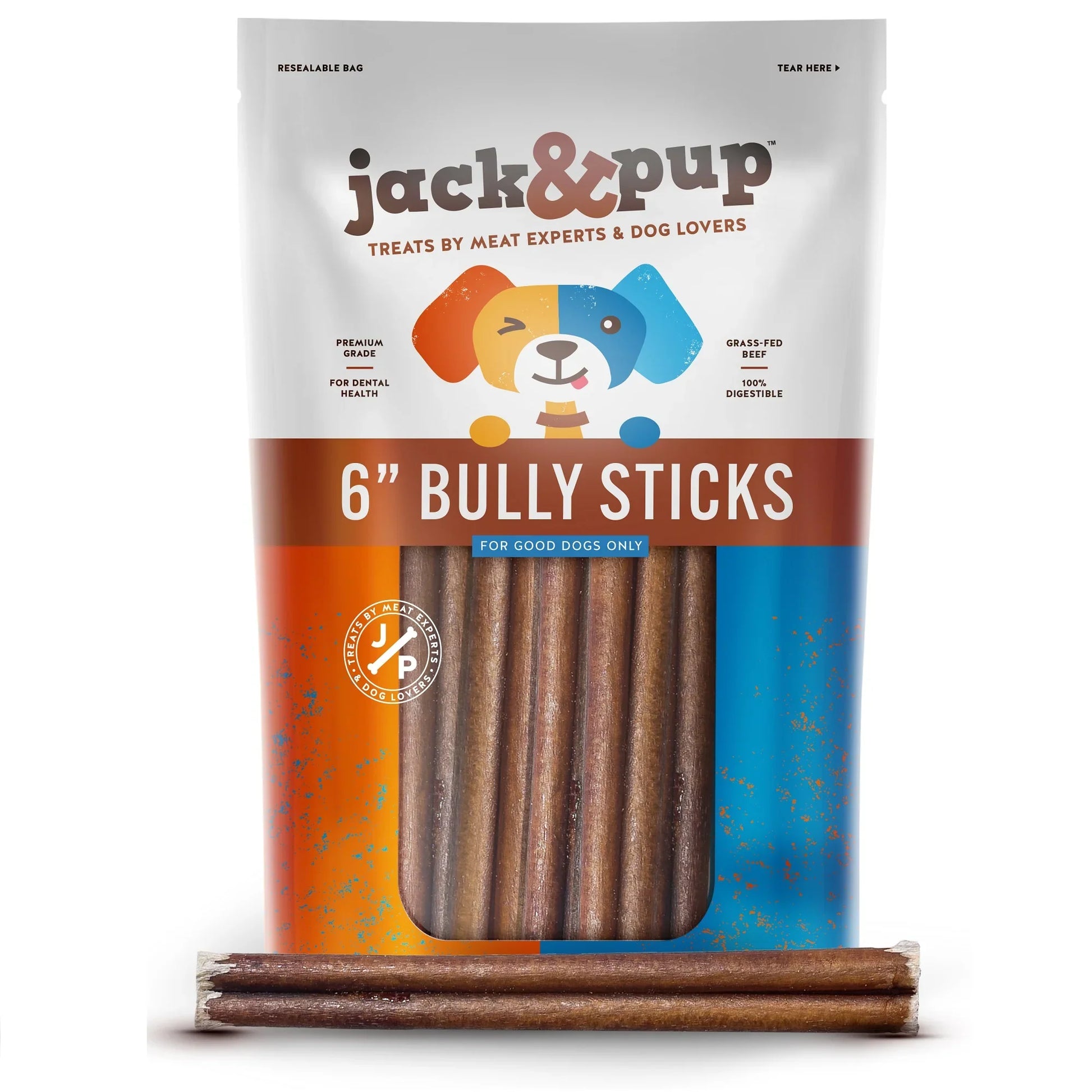 Jack & Pup Odor Free Bully Sticks - Dog Treats - The Family Pet