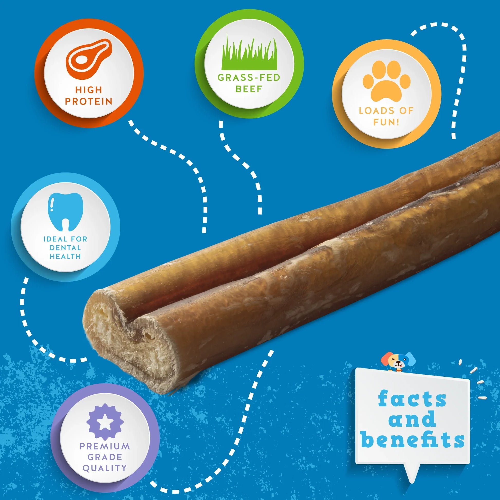 Jack & Pup Odor Free Bully Sticks - Dog Treats - The Family Pet