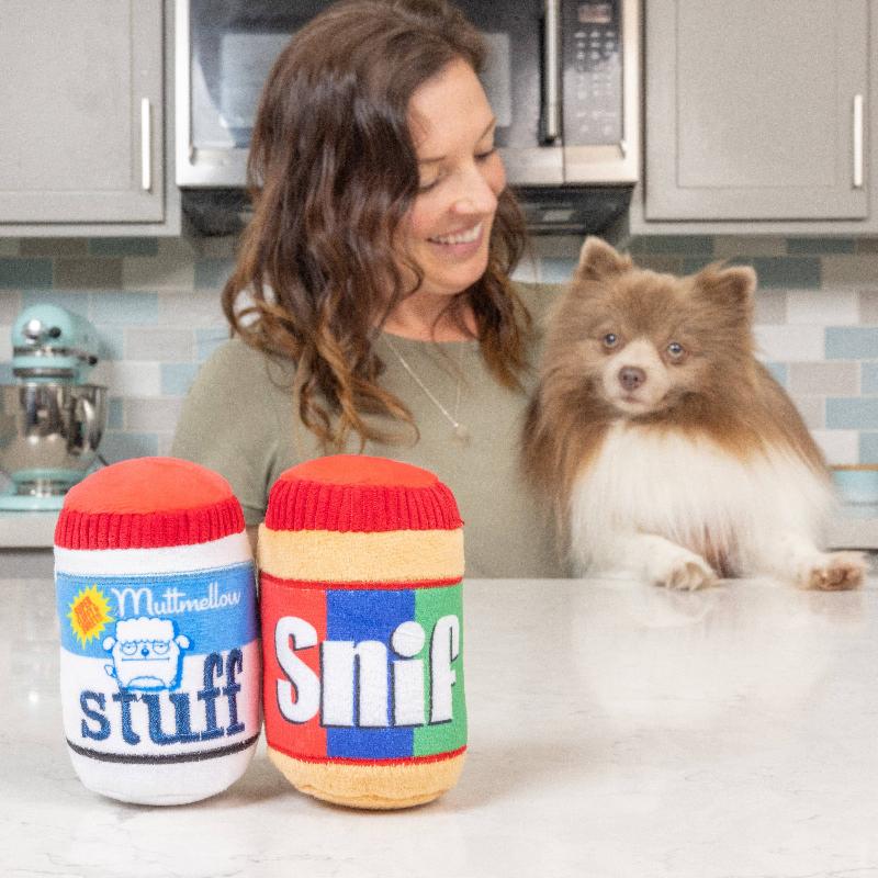 Tiny Tuff Fluffer Nutter Plush Dog Toy Set - 2 Pc