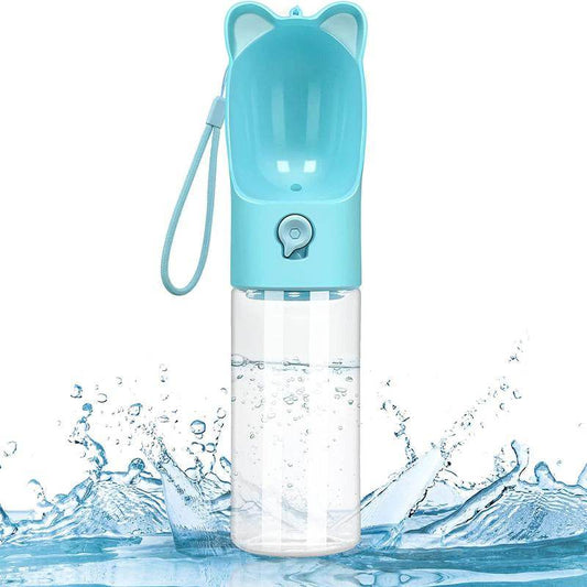 Portable Dog Water Bottle with Carbon Filter - 13.5oz Leak-Proof
