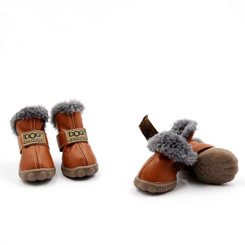 Dog Snow Boots Waterproof Fleece Lined Warm Winter 🥾