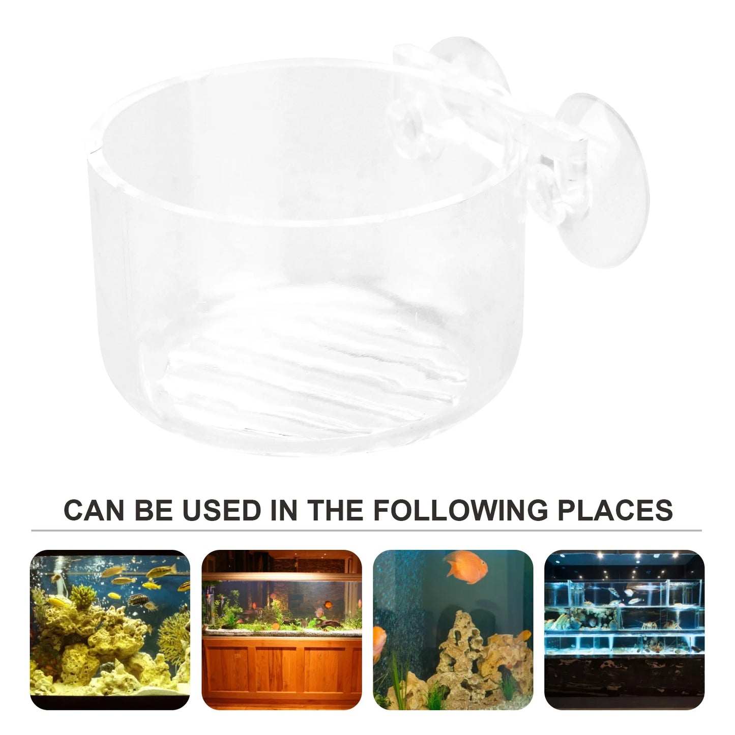 2 Pcs Fish Tank Feeder Rational Design Acrylic Feeding Cup Pet Supplies Red Worm Aquarium Food Holder Equipment