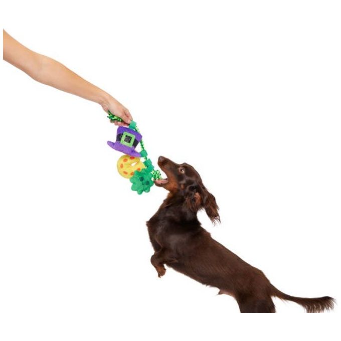 Tuggy Charms St. Patrick's Day Plush Rope Dog Toy
