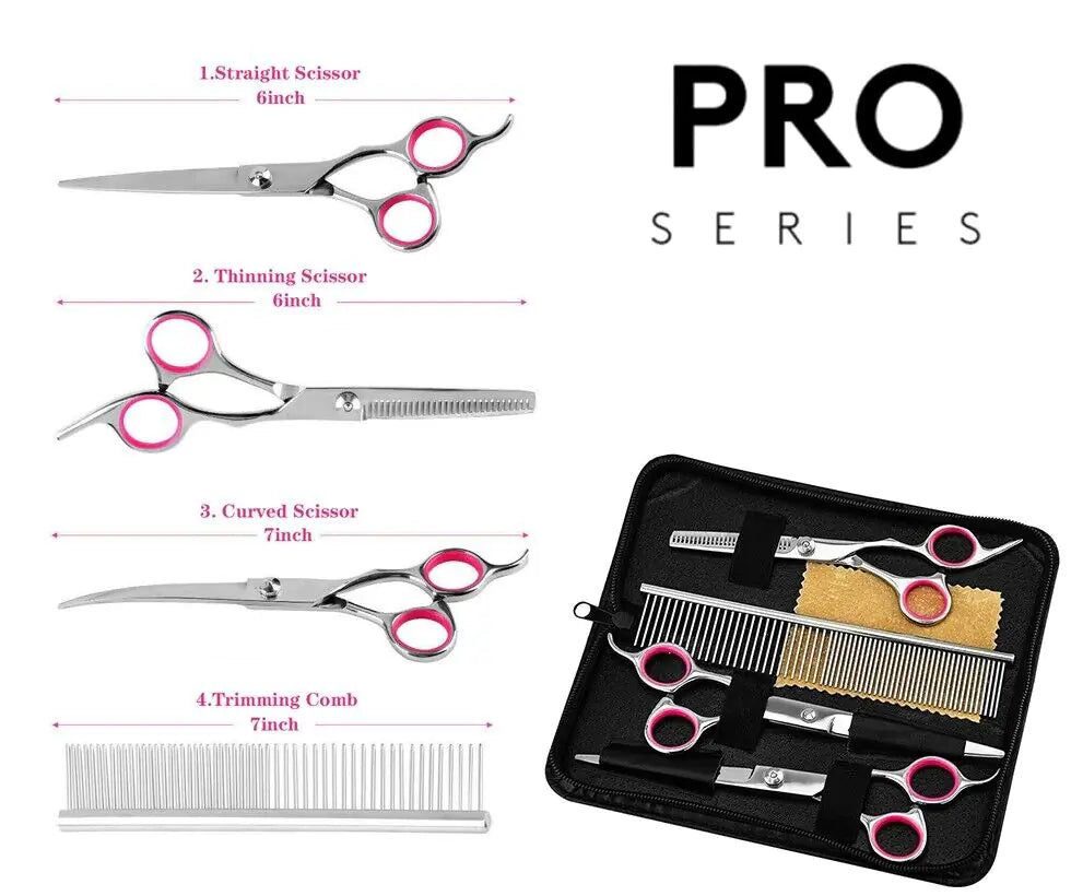 Dog Grooming Scissors Professional Kit Stainless Steel ✂️
