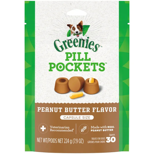 GREENIES Peanut Butter Flavored Capsule Pill Pockets - Pill Pocket - The Family Pet