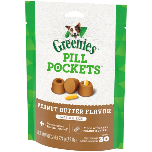 GREENIES Peanut Butter Flavored Capsule Pill Pockets - Pill Pocket - The Family Pet