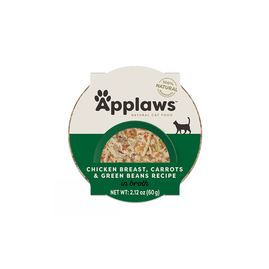 Applaws Natural Wet Cat Food Chicken Breast, Carrots & Green Beans Recipe in Broth (2.12oz) - Wet Cat Food - The Family Pet