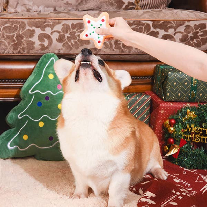 Happy Woofmas Milk & Cookies Plush Dog Toy Set - 3 Pc