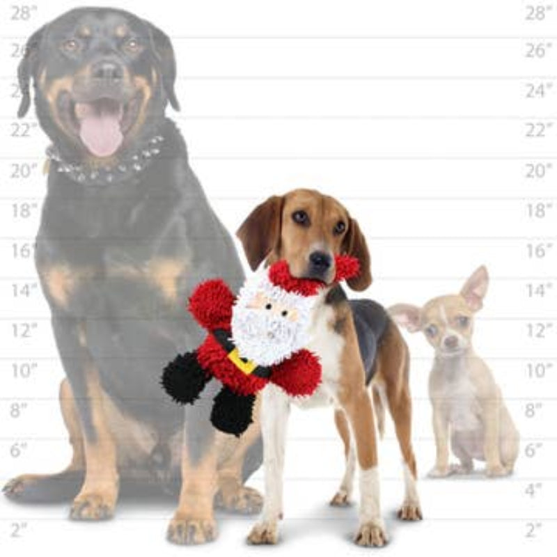 Mighty Microfiber Christmas Holiday Ball Santa Durable Dog Toy