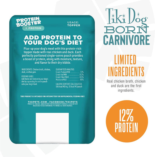 Tiki Dog Carnivore Topper Chicken & Duck 2.1oz - Dog Food Topper - The Family Pet