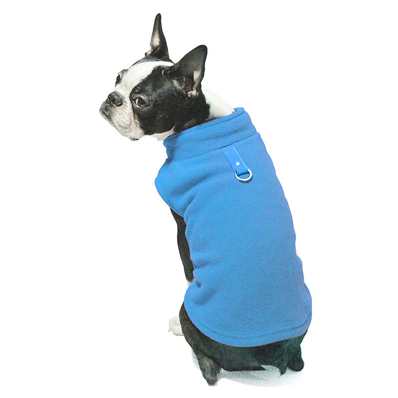Dog clothing thickened solid color fleece pet dog supplies - Purrfect Pet Kingdom