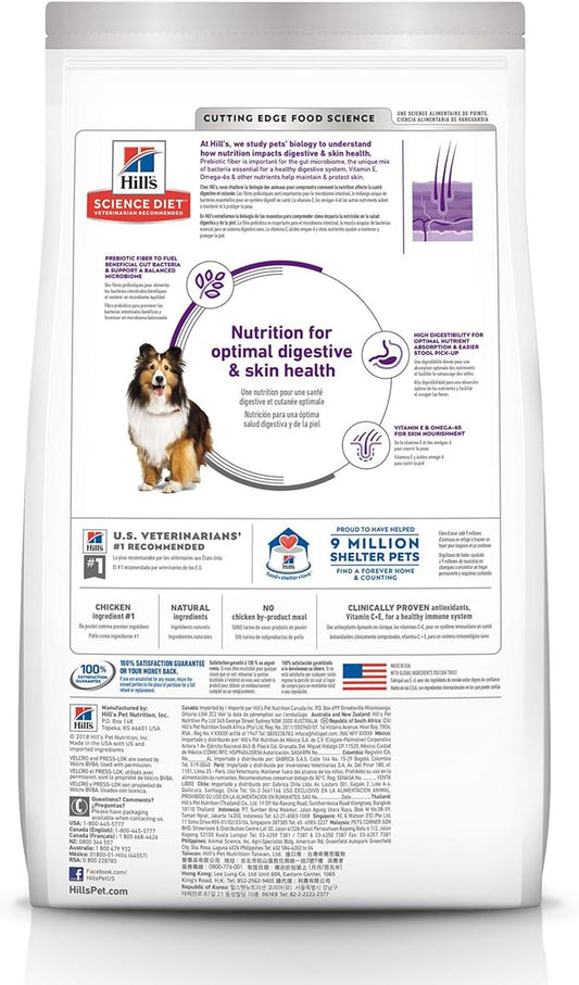 Hill's Science Diet Adult Sensitive Stomach & Skin Chicken Recipe Dry Dog Food Bag - Science Diet Dry Dog Food - The Family Pet