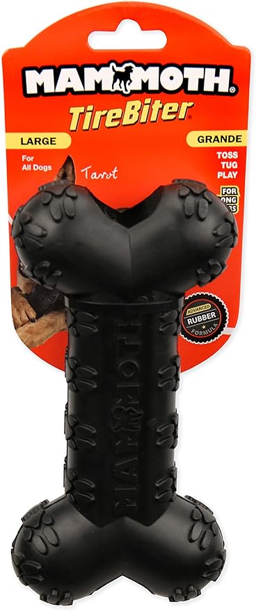 Mammoth Tire Biter Ball With Treat Station - Rubber Dog Toys - The Family Pet