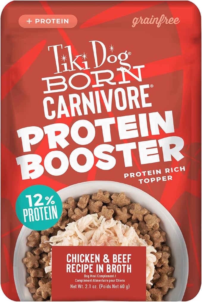 Carnivore Chicken Beef Topper 2.1oz Tiki Dog ๐ฅฉ