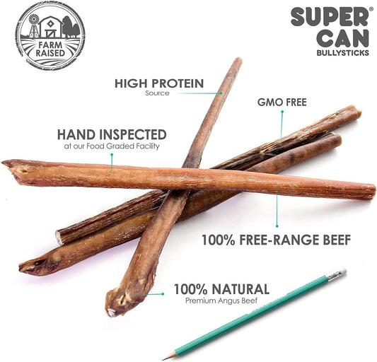 Dog Treats Bully Sticks 12 Inch Standard 100% Natural Beef