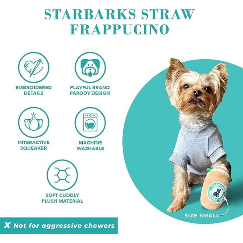 Starbarks Frenchie Roast Plush Squeak Dog Toy